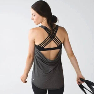 LULULEMON Wild Tank Heathered Black / Black 4